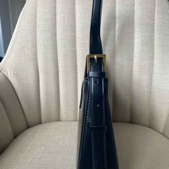 Melolila Crescent Shoulder Bag – Y2K Black Purse w/ Gold Hardware | $38 Retail - Picture 3 of 11